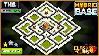 NEW BEST TH8 HYBRIDTROPHY Base 2024  COC Town Hall 8 Hybrid Base Design – Clash of Clans [upl. by Marmaduke657]