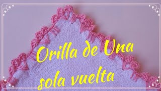 Orilla de una sola vuelta 33 para Servilleta de bebé [upl. by Amata]