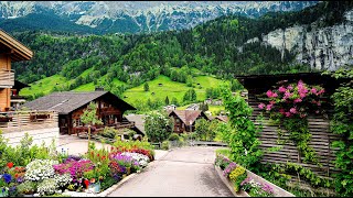 Lauterbrunnen Switzerland 🇨🇭 walking tour 4K 60fps  Most beautiful village in the world [upl. by Belloir]