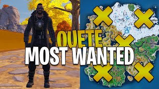 RECRUTER UN PERSONNAGE EMPLACEMENT QUETE MOST WANTED FORTNITE 4 SAISON 1 [upl. by Welsh]