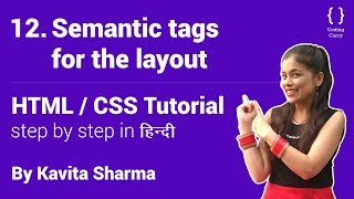 Semantic tags for the layout  HTML tutorial for beginner in Hindi Part12 [upl. by Luis]