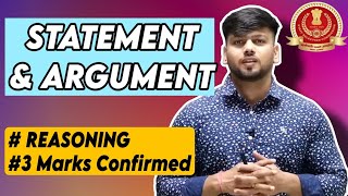 REASONING  STATEMENT ARGUMENT QUESTIONS  IMPORTANT FOR CGL MAINS 2023  MUST DO IT [upl. by Aydan]