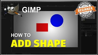 Gimp How To Add Shapes Tutorial [upl. by Jillene]