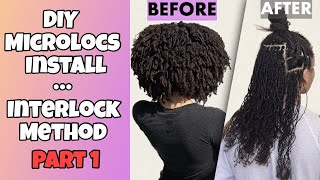 DIY MICROLOCS INSTALL  Interlock Method  Starter Locs  Part 1 [upl. by Sybille]