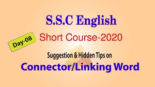 ConnectorsLinking Words Suggestion  Day08  SSC Preparation2020 [upl. by Ynot825]