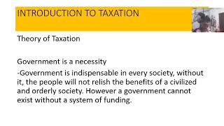 Income Taxation Chapter 1 Introduction to taxation Part 1A [upl. by Atsiuqal]