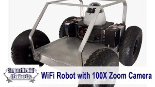 WiFi Controlled ATR with 100X Zoom Camera by SuperDroid Robots [upl. by Oshinski]