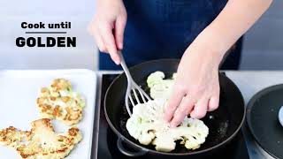 Cauliflower steaks with mushroom sauce recipe [upl. by Drewett105]