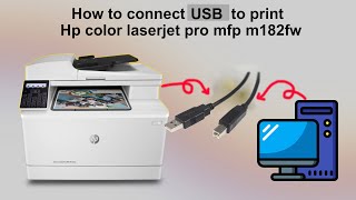 Install USB driver Printer Hp color LaserJet pro mfp m183fw [upl. by Clemente]