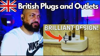 American Reacts  British Plugs and Outlets Are On Another Level [upl. by Eemaj]