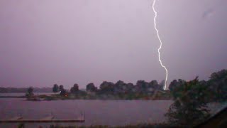 Mozingo Lake  Windy amp Rare nighttime Thunderstorm amp Lightning HD  June 18 2024 [upl. by Welcher]