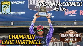 Tristan McCormick wins Bassmaster Open at Lake Hartwell 45 pounds [upl. by Thomsen121]