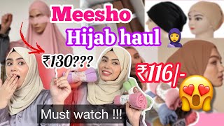 Meesho hijab haul 🧕🛍️only 130₹ hijab 😱 affordable hijab combo amp khimmar hijab✨🫶full review [upl. by Aelsel]