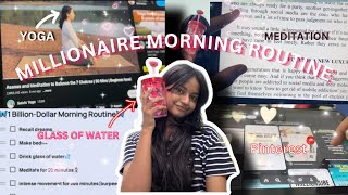 Following MILLIONAIRE MORNING ROUTINE for college🤯YOGA  MEDITATIONCOLLEGE READING [upl. by Rand]