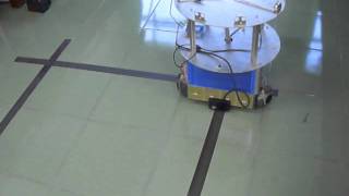 三輪全向車與磁帶感應器2  Omni wheels robot moves with magnet sensor [upl. by Richart159]