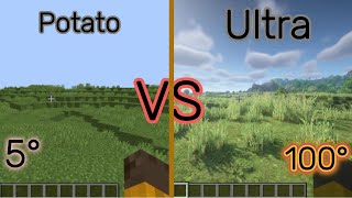 Minecraft grafika Potato VS Ultra Grafika [upl. by Fabri]