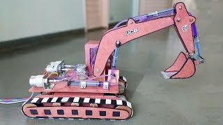 how to make excavator with syringe hydraulics [upl. by Nlyak]