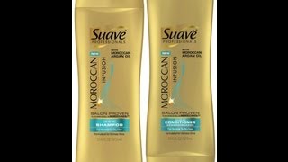 PRODUCT REVIEW Suave Moroccan Infusion Argan Oil Shampoo amp Conditioner [upl. by Weylin442]