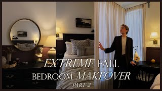 FALL BEDROOM MAKEOVER Part 2  Adding Curtains and Lighting [upl. by Eugenio]