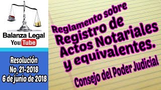 Resolución 212018 Registros Actos Notariales [upl. by Warde301]