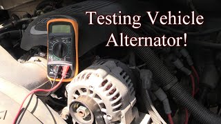 How to Test Vehicle Alternator with Multimeter [upl. by Carpet]