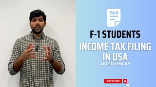 Tax Filing in USA 2024 F1students taxfiling usa internationalstudents [upl. by Brody]