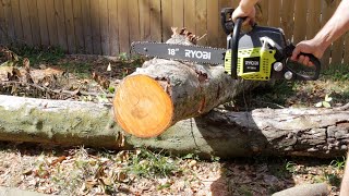 Unboxing  Test Ryobi 18 inch Chainsaw Is it Good [upl. by Altaf59]