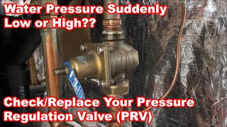 How to replace Pressure Regulation Valve PRV to fix low or high water pressure issues at home [upl. by Sivel]