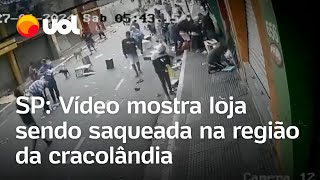 Cracolândia Vídeo mostra momento em que loja é saqueada no centro de São Paulo [upl. by Ardnala]