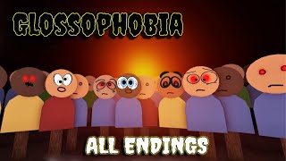 ROBLOX Glossophobia  All Endings [upl. by Dare]