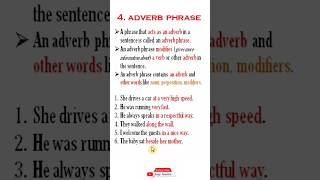 adverb phrase  adverb phrases english  adverb phrase examples  adverb phrase and clause [upl. by Anyale286]