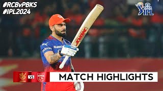 IPL 2024 PBKS vs RCB full Highlights Match  IPL 2024 58th Match  pbks vs rcb ipl today match [upl. by Eleinad]