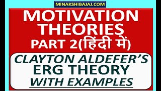 Erg Theory Of Motivation In Hindi By Clayton Aldefer Motivation Theories Part 2 [upl. by Nitin]