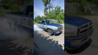 Ram 1500 SLT Long Bed V8 360 Magnum Burnout [upl. by Merri858]