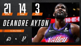 Deandre Ayton powers Suns to 13thstraight win vs Spurs 🌞 [upl. by Brendis]