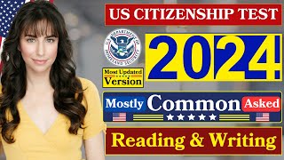 US citizenship Interview 2024  Most asked Important Reading amp Writing for New N400 Form n400 [upl. by Raddie239]