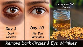 Remove Eye WRINKLES amp DARK CIRCLES in 10 Days  Aloevera Fenugreek Eye Cream Vitamin E Oil for Skin [upl. by Inga710]