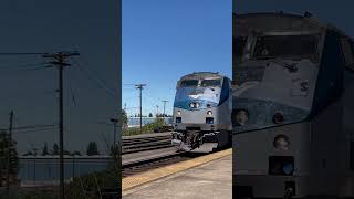 Amtrak P42DC  ALC42 leading Superliner train into station [upl. by Ranice]