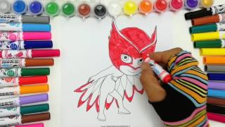 Super pigiamini italiano da colorare  Pj masks paint  Amaya Owlette [upl. by Margi]