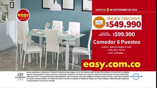 En EASY nos sentamos juntos Comedor 6 puestos a 549990 con TC o 599990 con otro medio de pago [upl. by Edrahc]