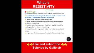 what is resistivity class 10 physics ncertphysics shorts [upl. by Phare]