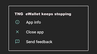 How To Fix TNG eWallet App Keeps Stopping Error in Android [upl. by Billmyre]