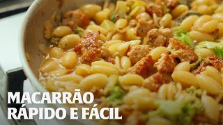 MACARRÃO COM LINGUIÇA CASEIRA E ALICHE [upl. by Arahsat]