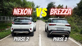 Tata Nexon vs Maruti Brezza Comparison 🔥 Which one to buy  🤔 [upl. by Lalita]