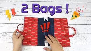 2 Very Useful Bags with Stylish Look  Quick and Easy To Make [upl. by Eelam]