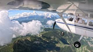 Beautiful Northern Italy Bolzano and Trento Valley  Cessna 172 Wing View [upl. by Ahseret]