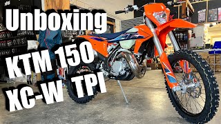 Unboxing 2022 KTM 150 XCW TPI [upl. by Einnej]