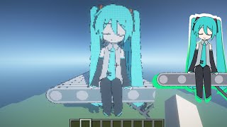 Anamanaguchi  Miku ft Hatsune Miku but in Minecraft [upl. by Adlaremse]