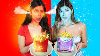 BURNING HOT vs FREEZING COLD Food Challenge [upl. by Schick]