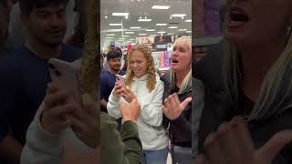 Surprised holiday shoppers in a New Jersey Target [upl. by Filip]